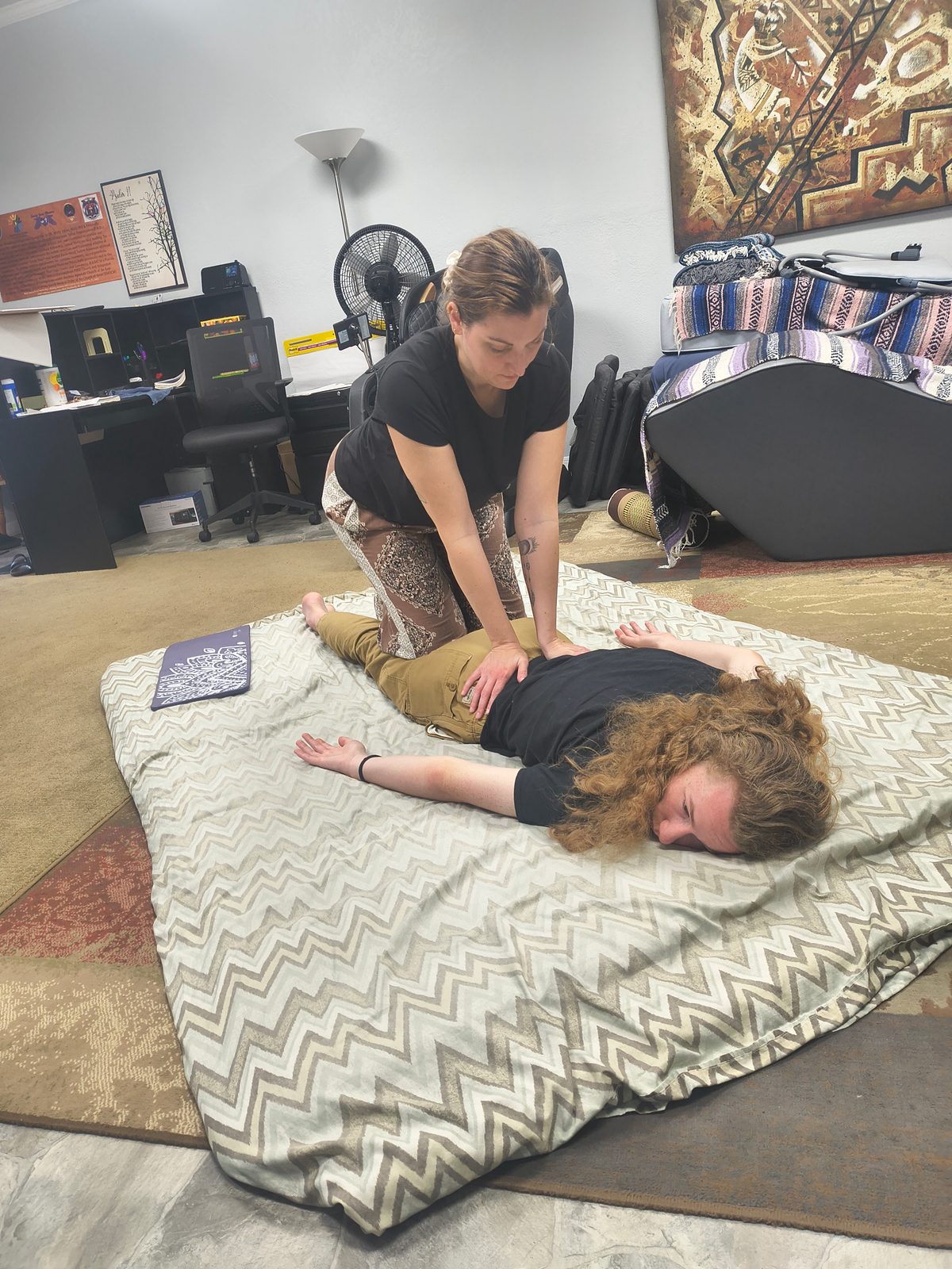 Back work demonstration during class